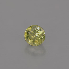 0.50 ct Green Chrysoberyl Stone, Natural Chrysoberyl in Round Facet Shape for Sale