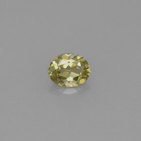 0.44 ct Green Chrysoberyl Gemstone, Chrysoberyl Gem in Oval Facet Shape for Sale.