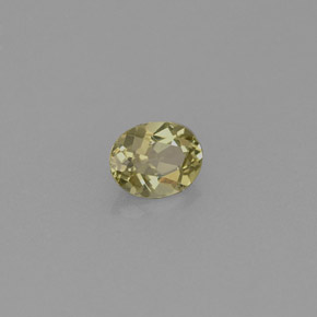 0.44 ct Green Chrysoberyl Stone, Natural Chrysoberyl in Oval Facet Shape for Sale