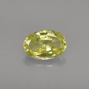 0.56 ct Green Chrysoberyl Gemstone, Chrysoberyl Gem in Oval Facet Shape for Sale.