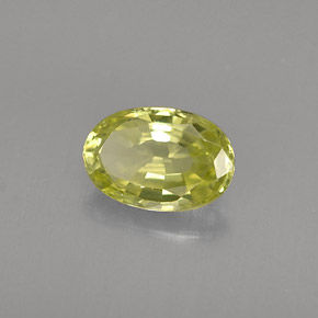 0.56 ct Green Chrysoberyl Stone, Natural Chrysoberyl in Oval Facet Shape for Sale