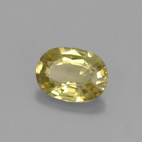 0.68 ct Yellow Chrysoberyl Stone, Natural Chrysoberyl in Oval Facet Shape for Sale