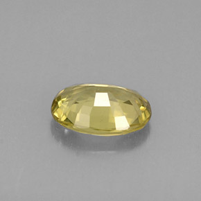 Chrysoberyl Gemstone in 6.4 x 4.7 mm Size for Sale, Chrysoberyl Stone in Greenish Golden Color