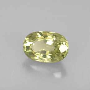 0.71 ct Green Chrysoberyl Stone, Natural Chrysoberyl in Oval Facet Shape for Sale