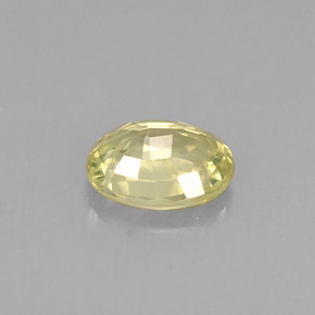 Chrysoberyl Gemstone in 6 x 4.5 mm Size for Sale, Chrysoberyl Stone in Greenish Golden Color