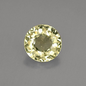 0.72 ct Yellow Chrysoberyl Gemstone, Chrysoberyl Gem in Round Facet Shape for Sale.
