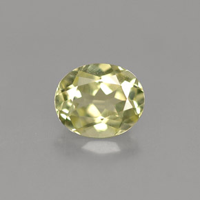 0.82 ct Green Chrysoberyl Gemstone, Chrysoberyl Gem in Oval Facet Shape for Sale.