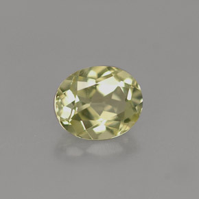 0.82 ct Green Chrysoberyl Stone, Natural Chrysoberyl in Oval Facet Shape for Sale