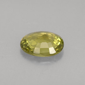 Chrysoberyl Gemstone in 6.4 x 5.1 mm Size for Sale, Chrysoberyl Stone in Golden Green Color