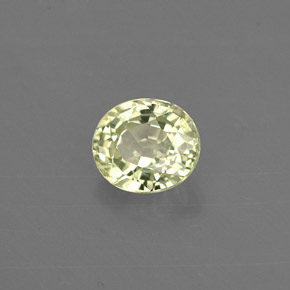 0.54 ct Green Chrysoberyl Stone, Natural Chrysoberyl in Oval Facet Shape for Sale