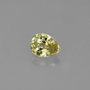 0.53 ct Yellow Chrysoberyl Gemstone, Chrysoberyl Gem in Pear Facet Shape for Sale.
