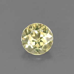 0.68 ct Yellow Chrysoberyl Gemstone, Chrysoberyl Gem in Round Facet Shape for Sale.