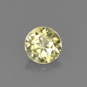0.68 ct Yellow Chrysoberyl Stone, Natural Chrysoberyl in Round Facet Shape for Sale