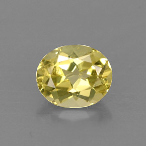 0.72 ct Yellow Chrysoberyl Gemstone, Chrysoberyl Gem in Oval Facet Shape for Sale.