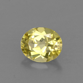 0.72 ct Yellow Chrysoberyl Stone, Natural Chrysoberyl in Oval Facet Shape for Sale