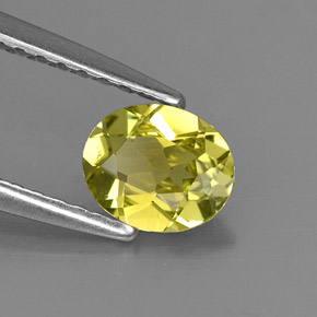 0.57 ct Green Chrysoberyl Stone, Natural Chrysoberyl in Oval Facet Shape for Sale