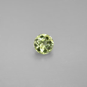 0.58 ct Green Chrysoberyl Gemstone, Chrysoberyl Gem in Round Facet Shape for Sale.