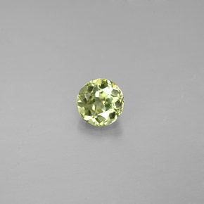 0.58 ct Green Chrysoberyl Stone, Natural Chrysoberyl in Round Facet Shape for Sale