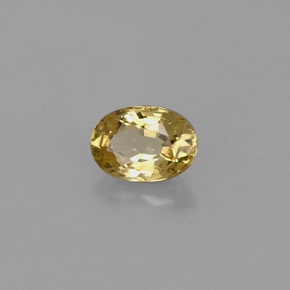 0.65 ct Yellow Chrysoberyl Stone, Natural Chrysoberyl in Oval Facet Shape for Sale