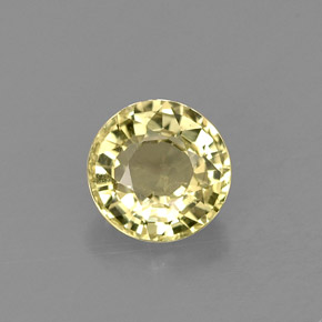 0.74 ct Yellow Chrysoberyl Gemstone, Chrysoberyl Gem in Round Facet Shape for Sale.