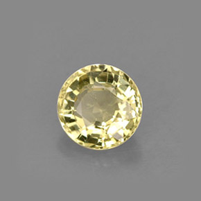 0.74 ct Yellow Chrysoberyl Stone, Natural Chrysoberyl in Round Facet Shape for Sale