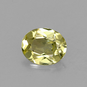 0.66 ct Green Chrysoberyl Gemstone, Chrysoberyl Gem in Oval Facet Shape for Sale.