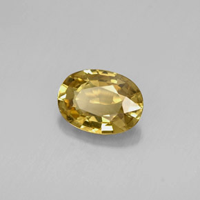 0.96 ct Yellow Chrysoberyl Stone, Natural Chrysoberyl in Oval Facet Shape for Sale