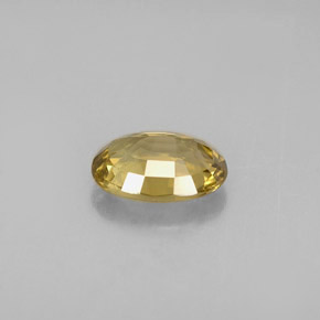 Chrysoberyl Gemstone in 7.2 x 5.3 mm Size for Sale, Chrysoberyl Stone in Greenish Golden Color