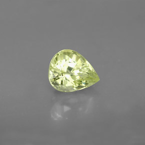 1.46 ct Green Chrysoberyl Stone, Natural Chrysoberyl in Pear Facet Shape for Sale