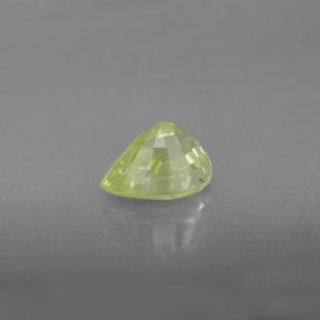 Chrysoberyl Gemstone in 7.4 x 6 mm Size for Sale, Chrysoberyl Stone in Golden Green Color