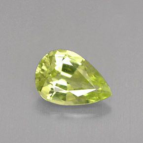 1.07 ct Green Chrysoberyl Gemstone, Chrysoberyl Gem in Pear Facet Shape for Sale.