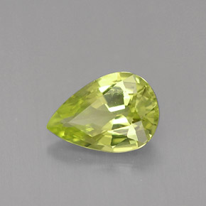 1.07 ct Green Chrysoberyl Stone, Natural Chrysoberyl in Pear Facet Shape for Sale