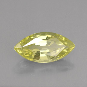 1.48 ct Yellow Chrysoberyl Stone, Natural Chrysoberyl in Marquise Facet Shape for Sale