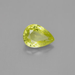 1.44 ct Yellow Chrysoberyl Gemstone, Chrysoberyl Gem in Pear Facet Shape for Sale.