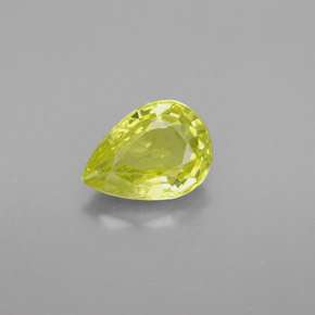 1.44 ct Yellow Chrysoberyl Stone, Natural Chrysoberyl in Pear Facet Shape for Sale