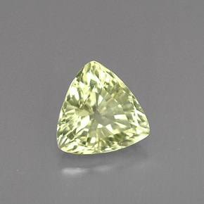 1.04 ct Green Chrysoberyl Stone, Natural Chrysoberyl in Trillion Facet Shape for Sale