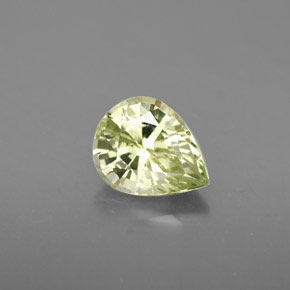 1.50 ct Green Chrysoberyl Gemstone, Chrysoberyl Gem in Pear Facet Shape for Sale.