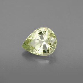 1.50 ct Green Chrysoberyl Stone, Natural Chrysoberyl in Pear Facet Shape for Sale
