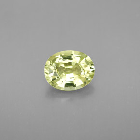 1.38 ct Green Chrysoberyl Gemstone, Chrysoberyl Gem in Oval Facet Shape for Sale.