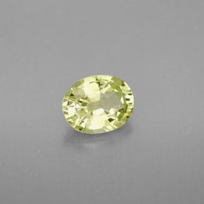 1.38 ct Green Chrysoberyl Stone, Natural Chrysoberyl in Oval Facet Shape for Sale