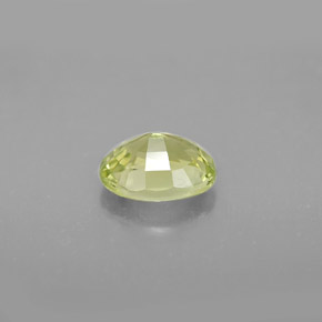 Chrysoberyl Gemstone in 7.5 x 6 mm Size for Sale, Chrysoberyl Stone in Golden Green Color