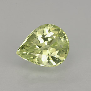 1.27 ct Green Chrysoberyl Gemstone, Chrysoberyl Gem in Pear Facet Shape for Sale.
