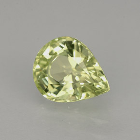 1.27 ct Green Chrysoberyl Stone, Natural Chrysoberyl in Pear Facet Shape for Sale
