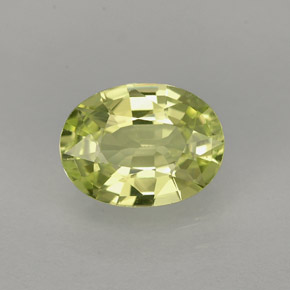 1.26 ct Green Chrysoberyl Gemstone, Chrysoberyl Gem in Oval Facet Shape for Sale.