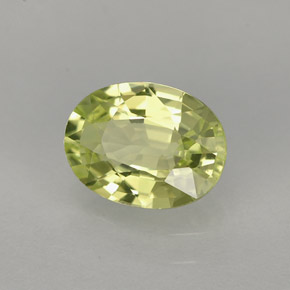 1.26 ct Green Chrysoberyl Stone, Natural Chrysoberyl in Oval Facet Shape for Sale