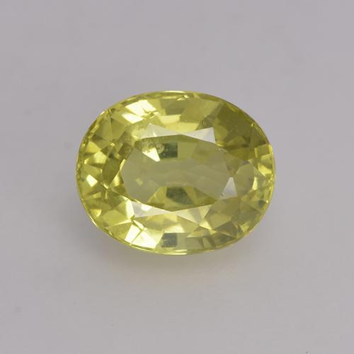 Crisoberilo Amarillo Forma ovalada de 6,9 x 5,7mm de Australia, peso de 1.41ct, piedra preciosa No tratado de forma natural en claridad VS, Crisoberilo de 1 pieza: el color es Amarillo medio, dureza Mohs de 8.5 Adecuado para joyas de uso diario, Photo A