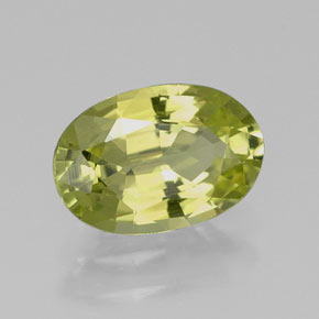 1.42 ct Yellow Chrysoberyl Stone, Natural Chrysoberyl in Oval Facet Shape for Sale