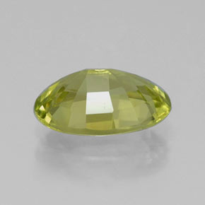 Chrysoberyl Gemstone in 8.5 x 5.8 mm Size for Sale, Chrysoberyl Stone in Greenish Golden Color
