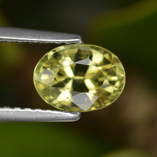 Medium Yellow Chrysoberyll Edelstein - 1.4ct Oval facettiert (ID: 256787)