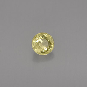 0.46 ct Yellow Chrysoberyl Stone, Natural Chrysoberyl in Round Facet Shape for Sale